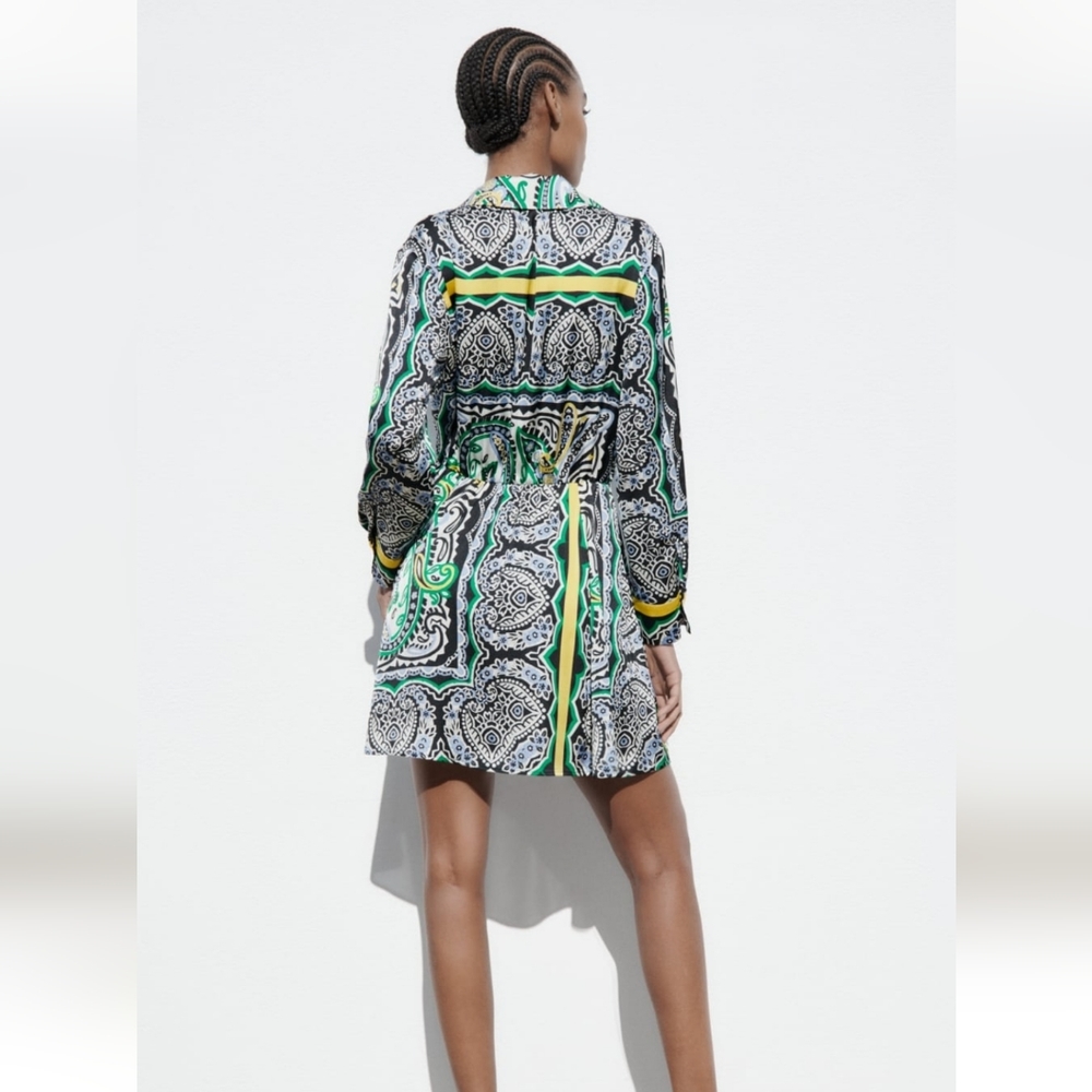 Zara printed mini dress - Picture 2 of 5